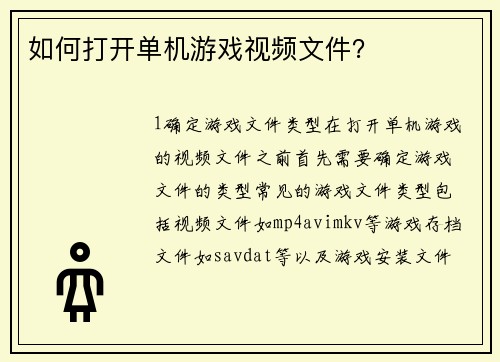 如何打开单机游戏视频文件？